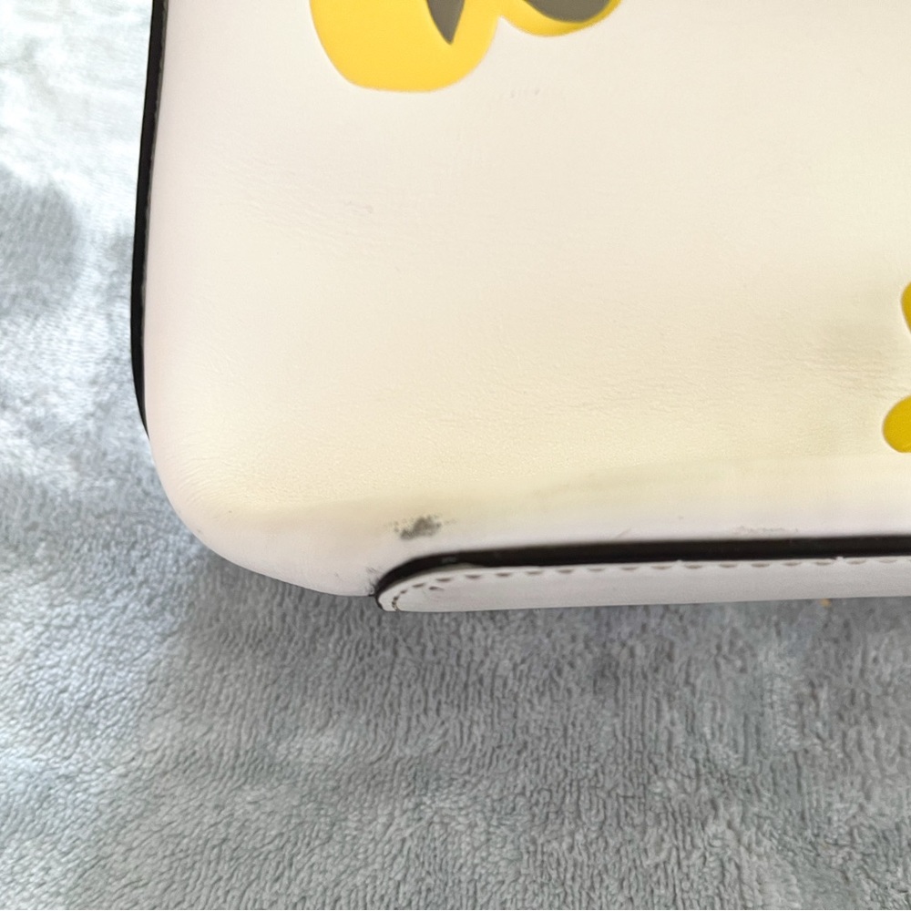 Kate Spade Cream Bag with Purple and Yellow Floral Design - Picture 3 of 6